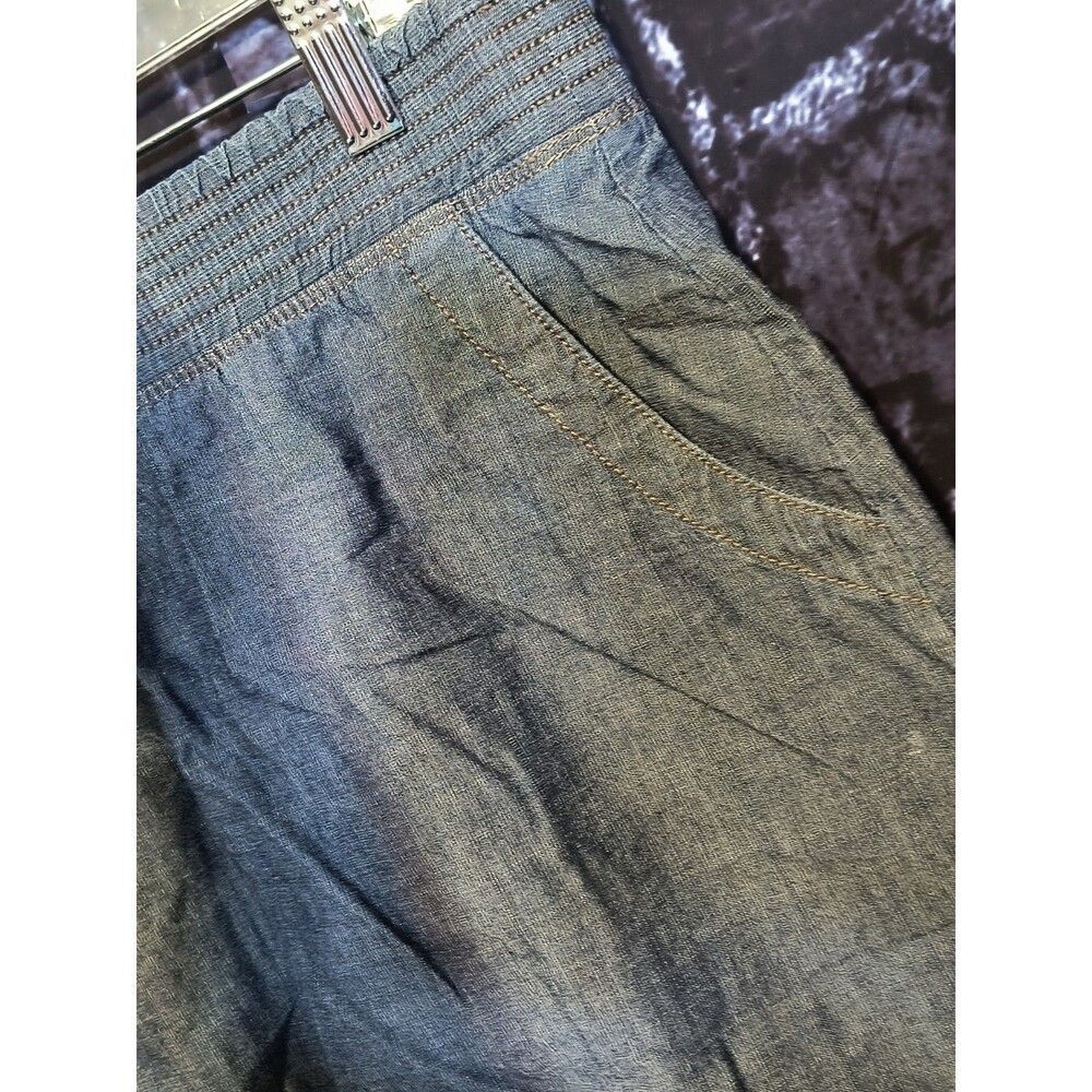 Sonoma Life + Style Denim Skirt Womens Size Small Blue Smocked Elastic Waistband - Picture 3 of 7